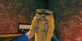 Game screenshot showing dark alleyway with strange shadows