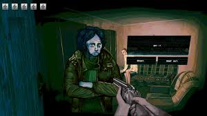 Game screenshot of abandoned town square